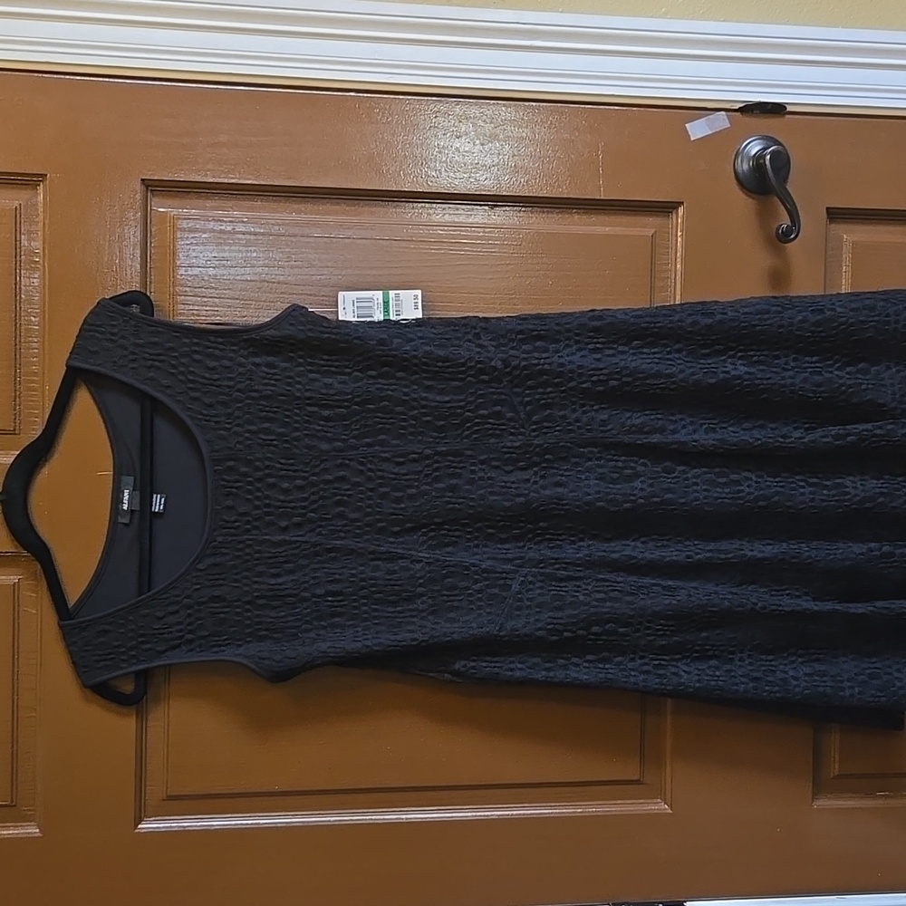 Alfani-Black tank style pullover sleeveless mesh lace dress Sz L NWT. - Picture 2 of 8